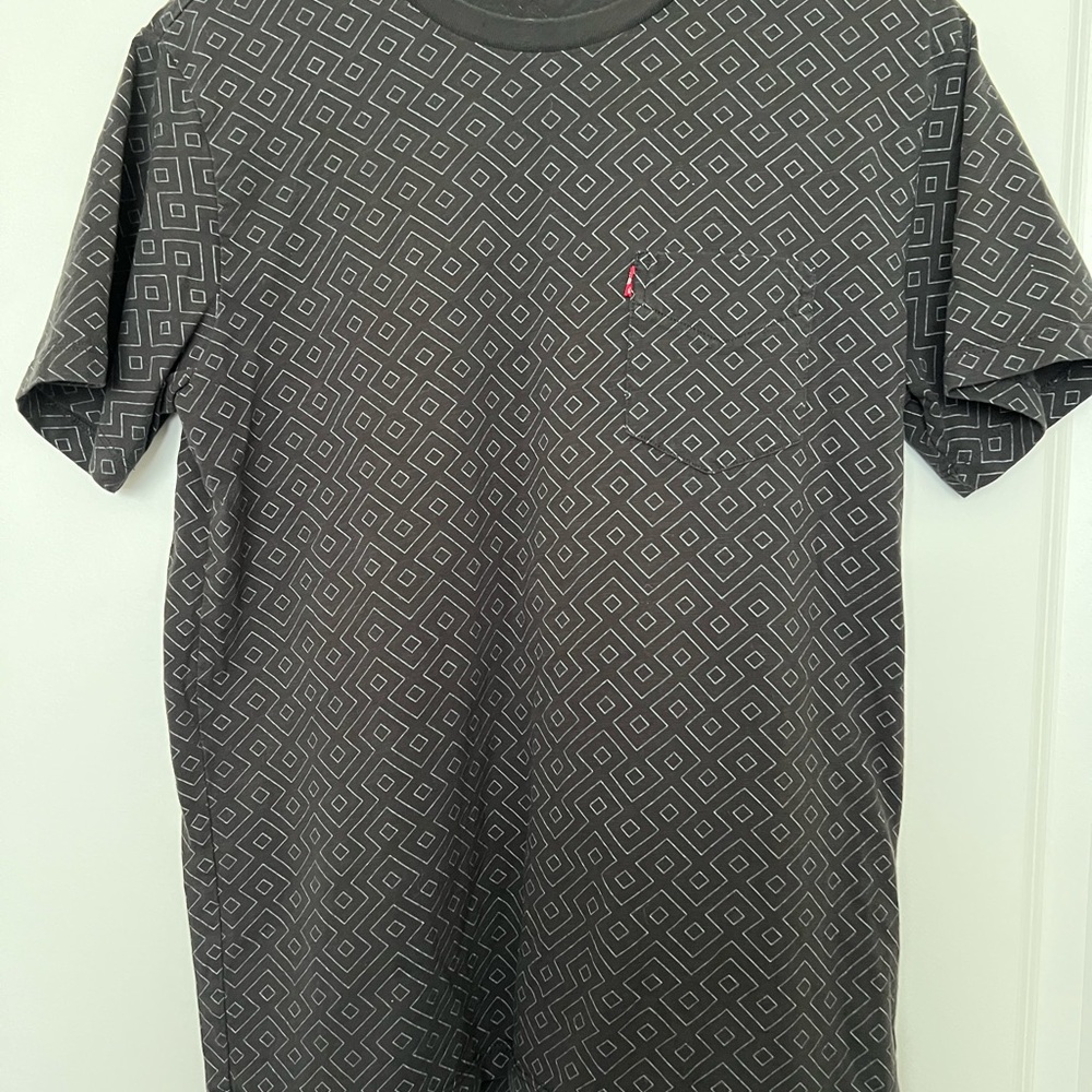 Levi's Black and White Geometric Pattern Shirt
